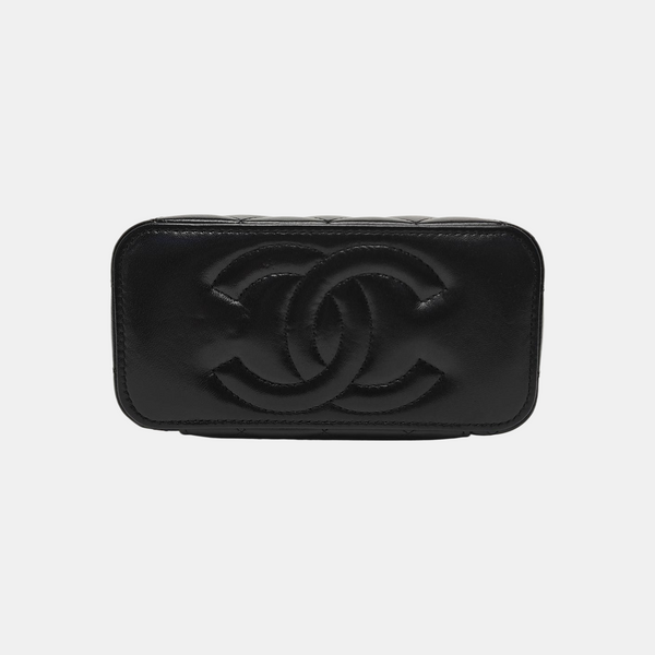 VANITY CASE Small Quilted Lambskin Black