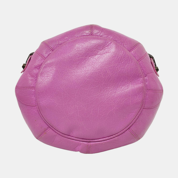 Pompon Bag Calfskin Purple