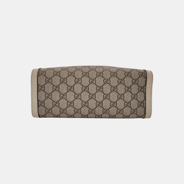 Padlock Small Monogram Coated Canvas Beige