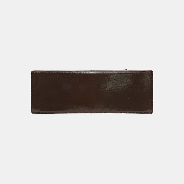 Lizard Top Handle Bag Brown