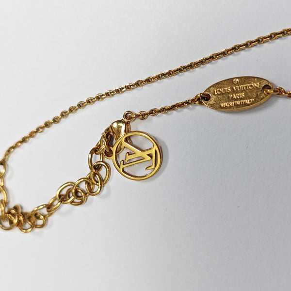 LV & ME Brass Gold Necklace