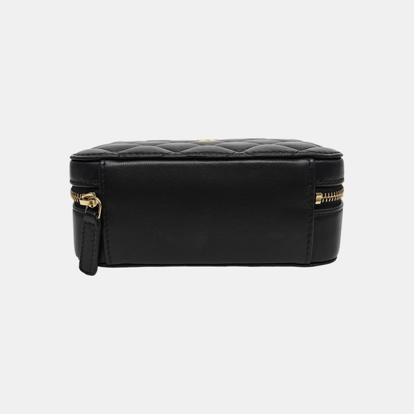 Quilted Lambskin Shoulder Bag Black