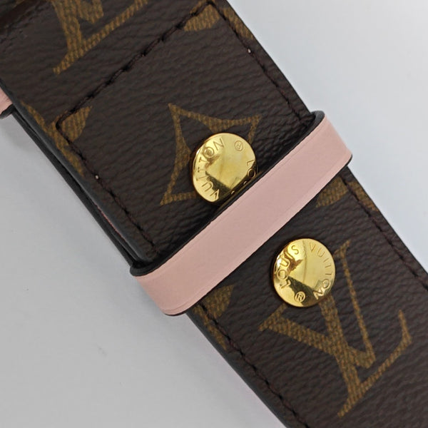 Monogram Coated Canvas Bag Strap Brown