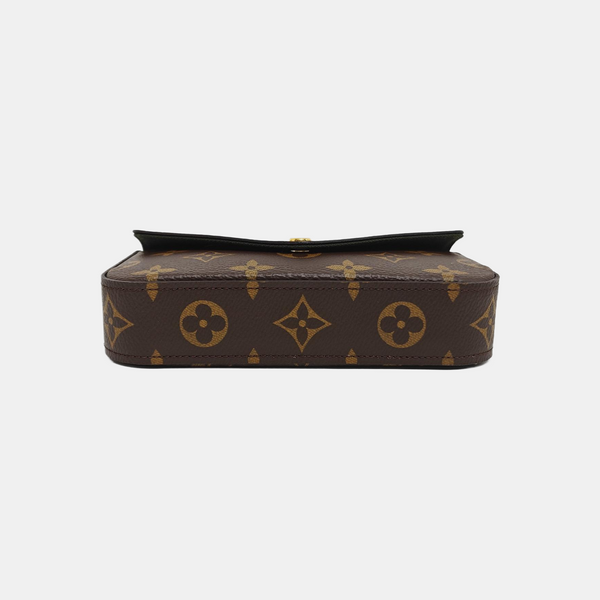 Authenticated pre-owned FÉLICIE Monogram Coated Canvas Brown - Shoulder Bag at Looply
