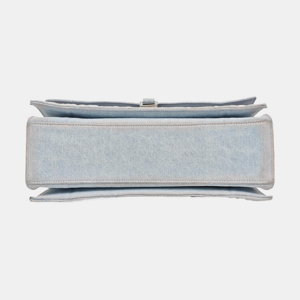 Crush Large Quilted Denim Blue