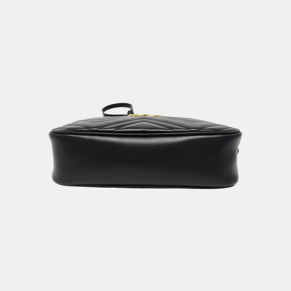 GG Marmont Small Quilted Calfskin Black