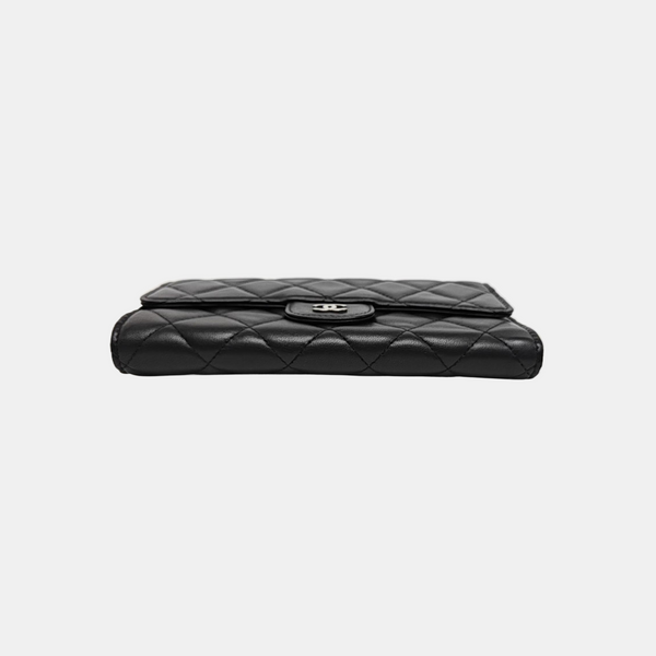 CLASSIC FLAP Mini Quilted Lambskin Black Wallet