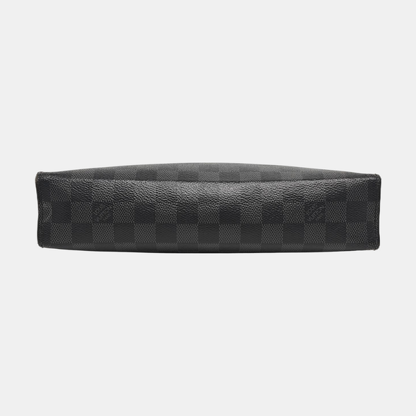 Pochette Voyag MM Damier Graphite Coated Canvas Gray