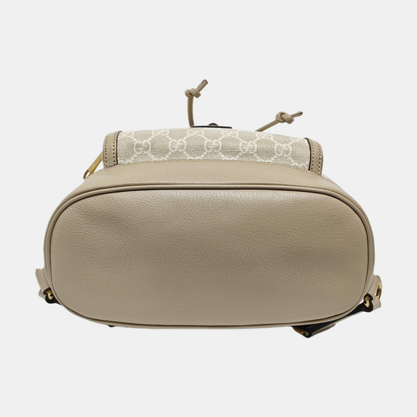Monogram Coated Canvas Backpack Beige