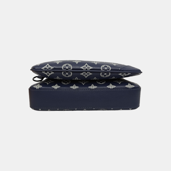 DUO Monogram Calfskin Blue