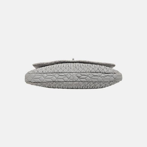 Crystal Quilted Lambskin Gray