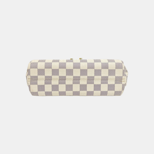 CROISETTE Damier Azur Coated Canvas White