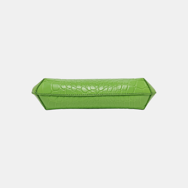 Leather Top Handle Bag Green