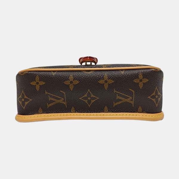 DIANE Nano Monogram Coated Canvas Brown