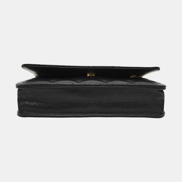 WOC Quilted Grained Calfskin Black