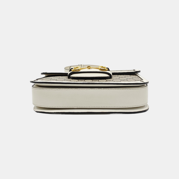 Horsebit 1955 Small Monogram Coated Canvas Beige