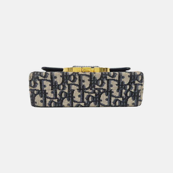 30 Montaigne Mini Oblique Canvas Blue