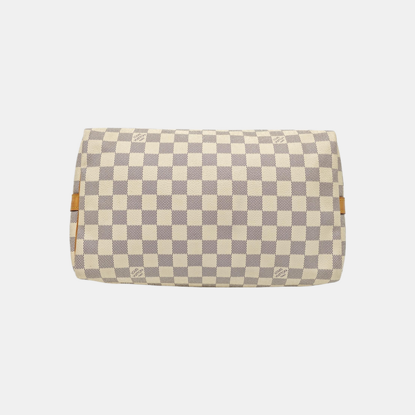 SPEEDY 30 Damier Azur Coated Canvas White