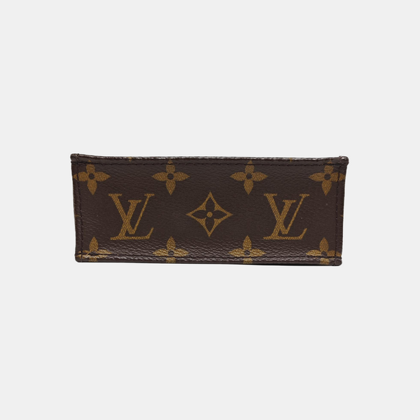 SAC PLAT Mini Monogram Coated Canvas Brown