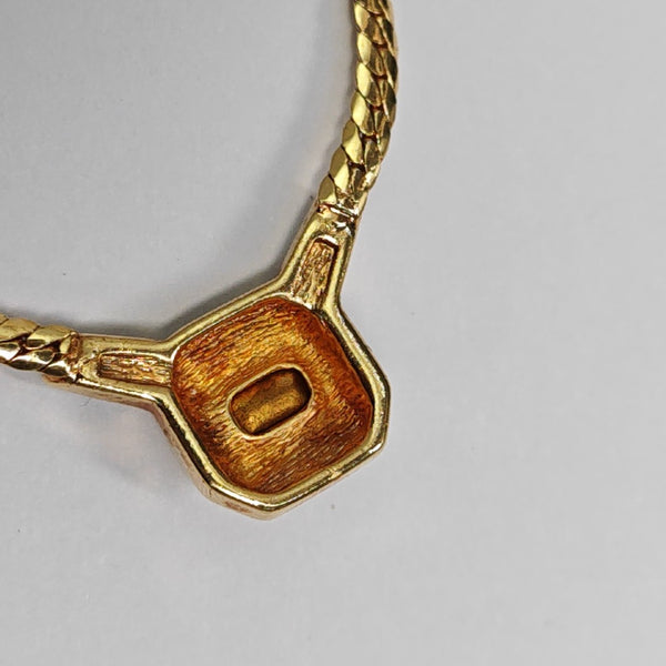 Dior Oblique Metal Gold Necklace