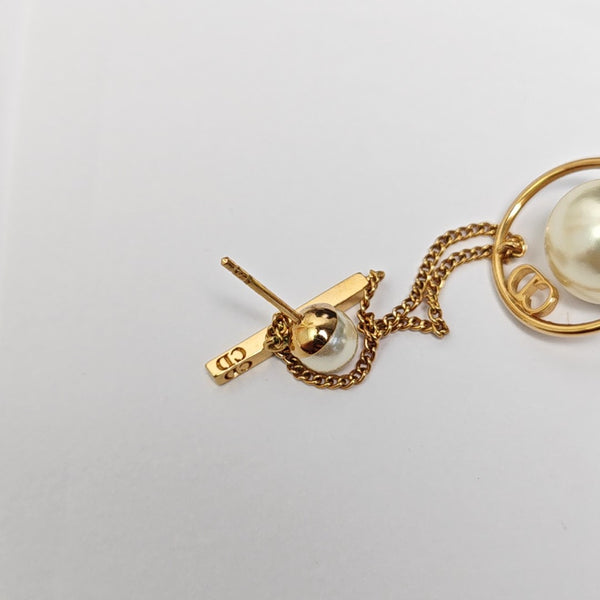 Dior Tribales Brass Gold Stud Earrings