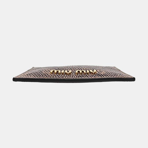 Leather Card Holder Small Brown