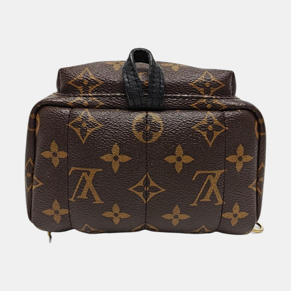 Authenticated pre-owned PALM SPRINGS Mini Monogram Coated Canvas Brown - Backpack at Looply