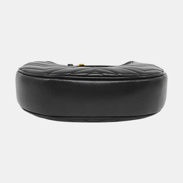 GG Marmont Mini Quilted Calfskin Black