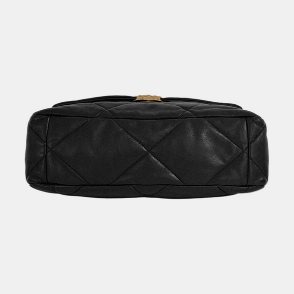 CHANEL 19 Large Quilted Lambskin Black
