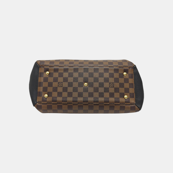 NORMANDY Damier Ebene Coated Canvas Brown