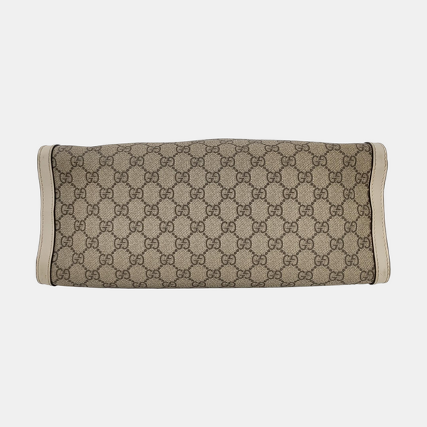 Padlock Medium Monogram Coated Canvas Beige