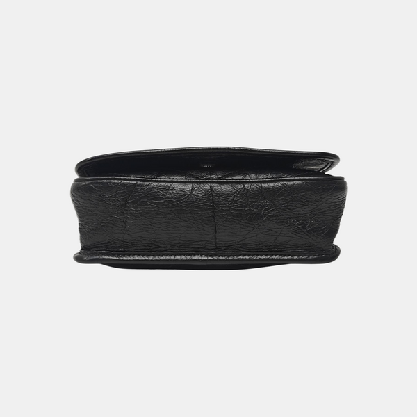 NIKI Mini Chevron Calfskin Black
