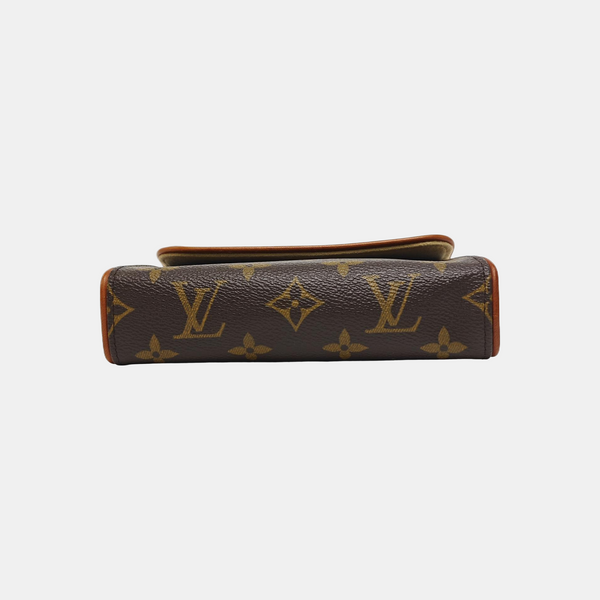 FLORENTINE Monogram Coated Canvas Brown