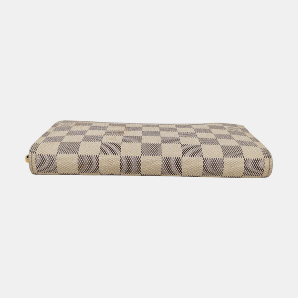 ZIPPY Damier Azur Coated Canvas White Wallet