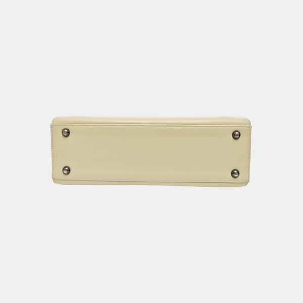 Calfskin Top Handle Bag Beige