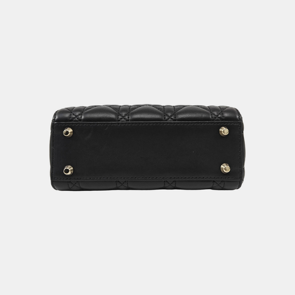 Lady Dior Mini Cannage Lambskin Black