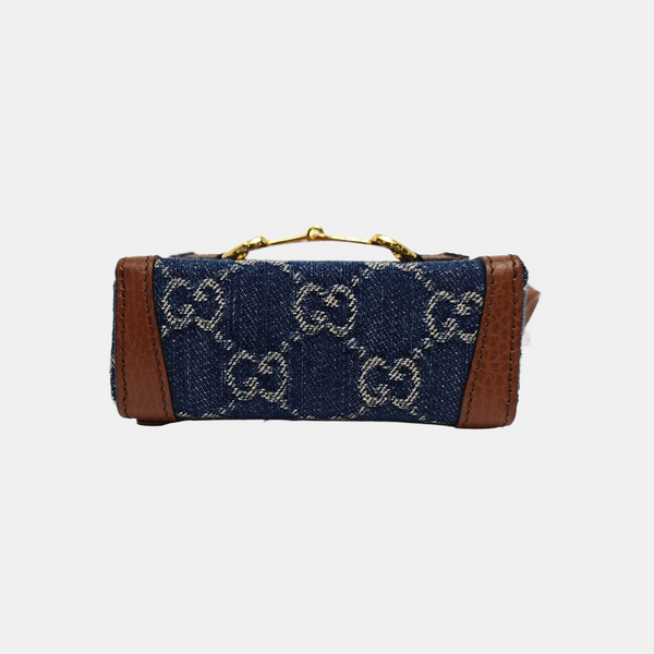Horsebit 1955 Mini Monogram Denim Blue