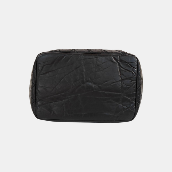 Quilted Calfskin Shoulder Bag Black