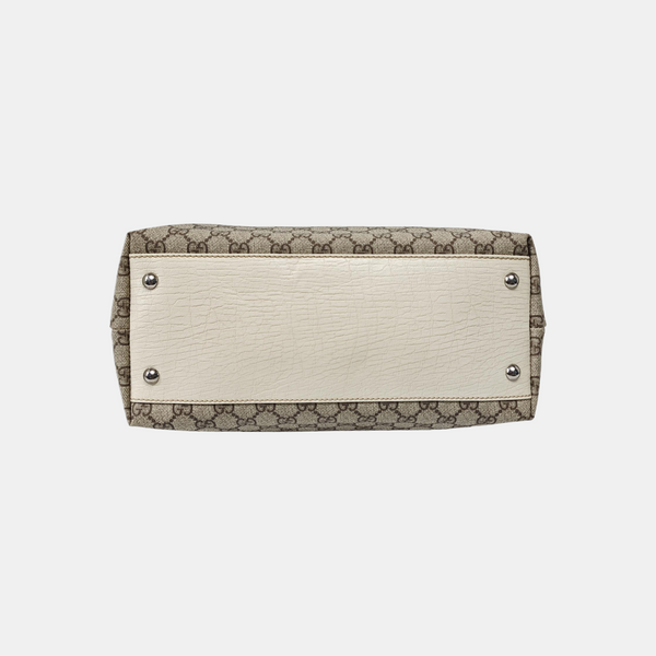 Monogram Coated Canvas Tote Bag Beige
