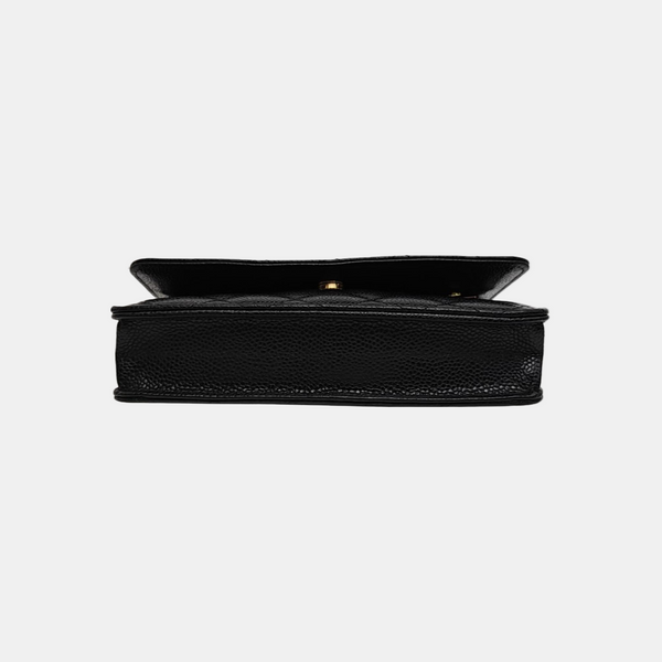 WOC Quilted Grained Calfskin Black
