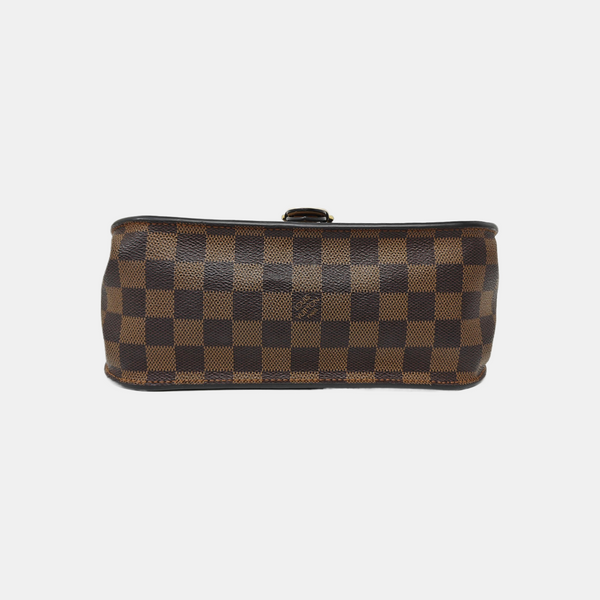 BEAUMARCHAIS Damier Ebene Coated Canvas Brown