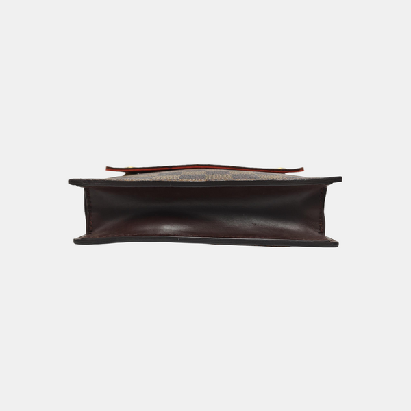 PORTOBELLO Damier Ebene Coated Canvas Brown