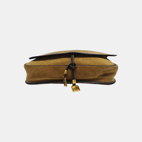 Suede Shoulder Bag Brown