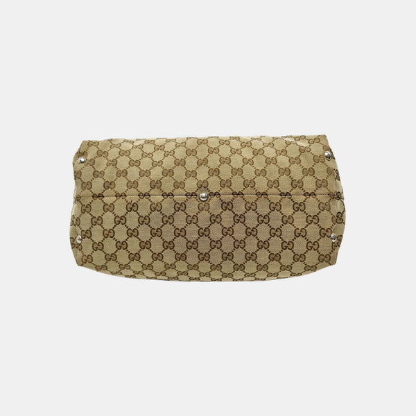 Monogram Canvas Tote Bag Beige