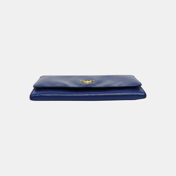 Mini Bag Saffiano Calfskin Blue Wallet