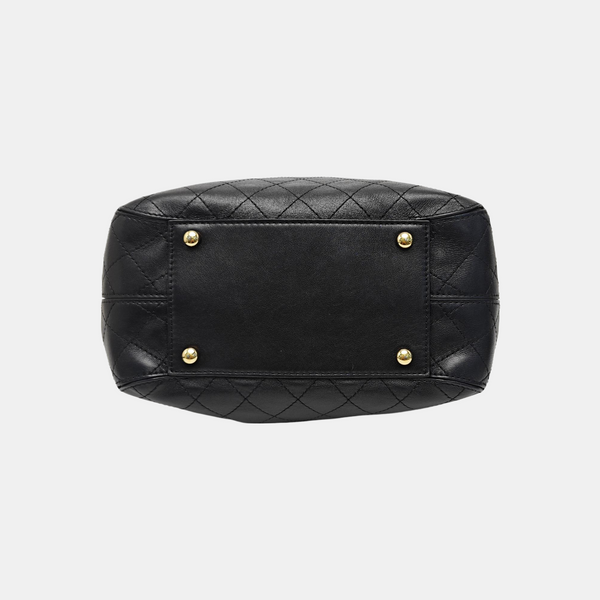 DRAWSTRING Quilted Calfskin Black