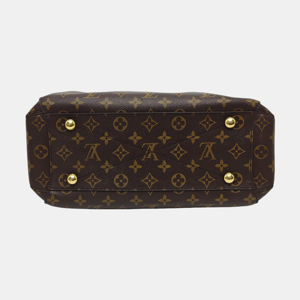 MONTAIGNE MM Monogram Coated Canvas Brown