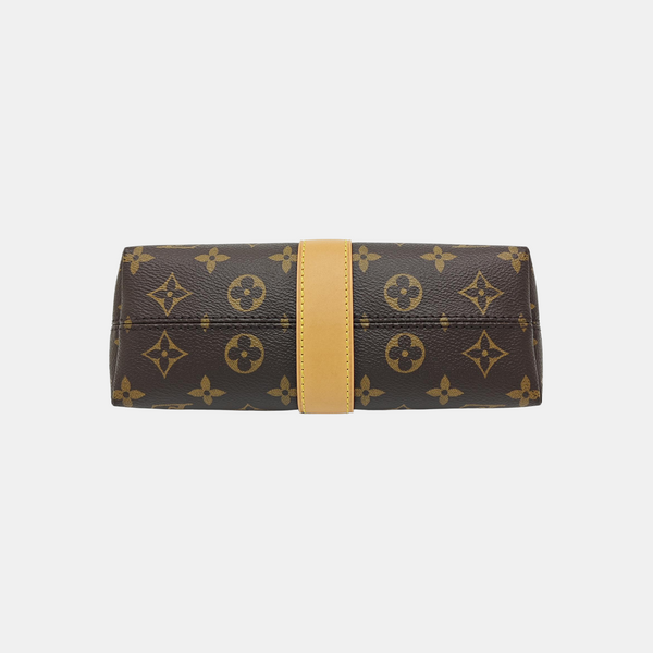 Pochette Mia Monogram Coated Canvas Brown