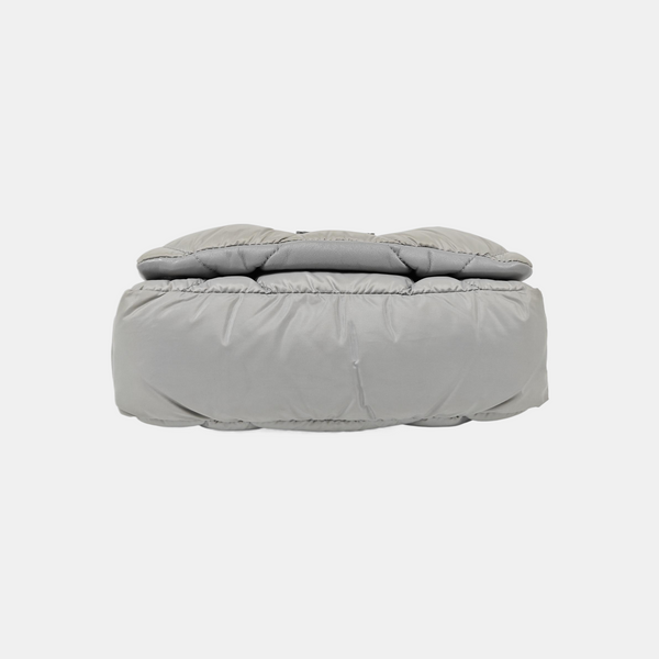 Quilted Nylon Crossbody Bag Gray