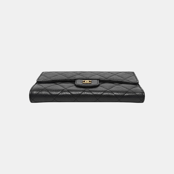 Quilted Grained Calfskin Black